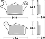 Brembo Carbon Ceramic Prime Line Brake Pads For Yamaha MW 125 2014-2016 Front