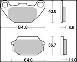 Brembo Brake Pad For Kymco Agility City 125 2014-2016 Front