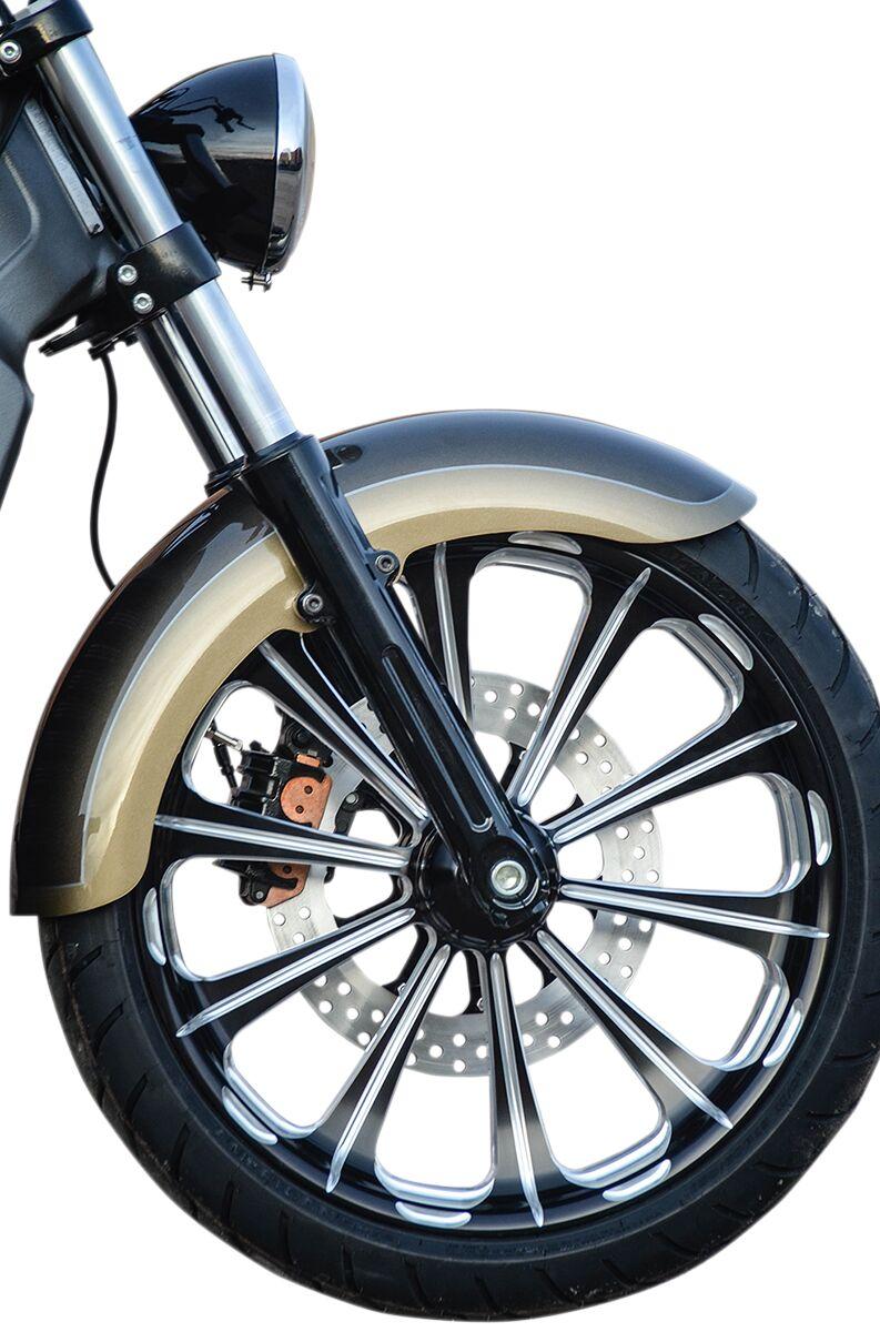 Klock Werks Front Fender For Indian Scout 60 2017-2022 40.6 cm (16")/43.2 cm (17")/45.7 cm (18")/48.3 cm (19") - Black/E-Coating