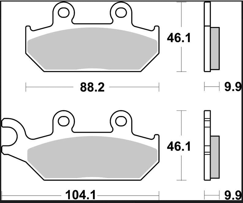 Brembo SD Prime Sintered Brake Pads For Can Am Commander 1000 EFI 2016-2017 Front