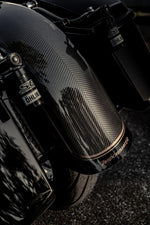 Slyfox Carbon Fibre Fender For Harley Davidson FLD 1690 2012-2013 Rear - Black Gloss