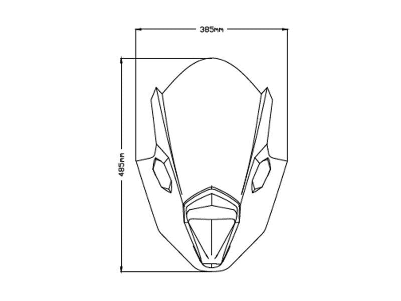Puig Z-Racing Screen For Kawasaki Ninja 650 2020-2025 - Black