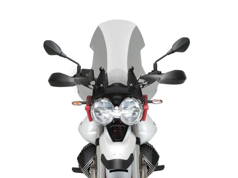 Puig Touring Screen For Moto Guzzi V85 Evocative Graphics 2021-2023 - Dark Smoke