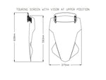 Puig Touring Screen With Extender For Yamaha Tracer 7 2021-2025 - Light Smoke