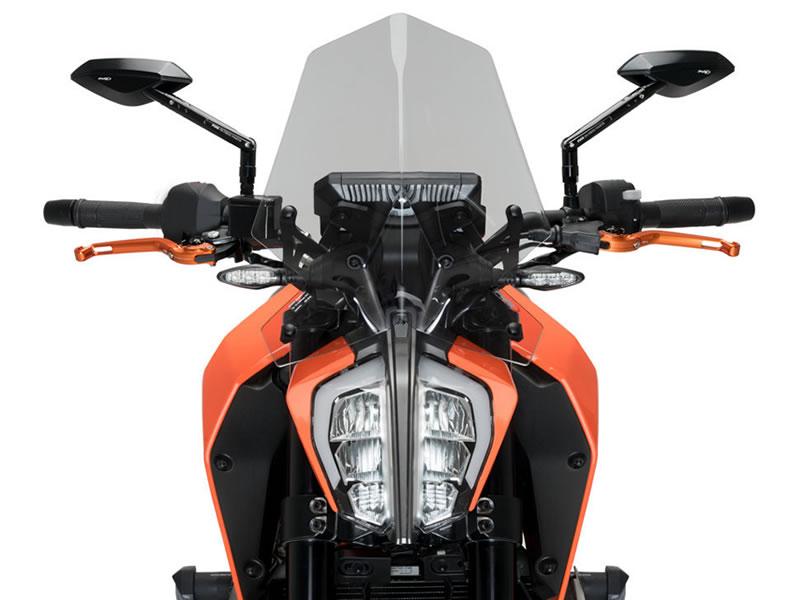Puig New Generation Sport Screen For KTM 125 Duke 2017-2023 - Light Smoke
