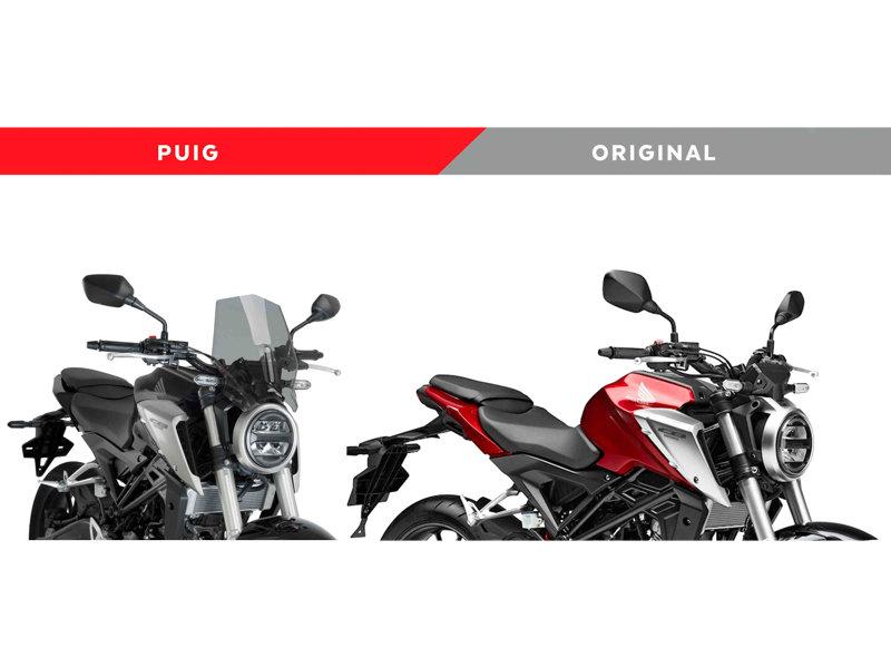 Puig New Generation Sport Screen For Honda CB125 R Neo Sports Cafe 2018-2023 - Dark Smoke