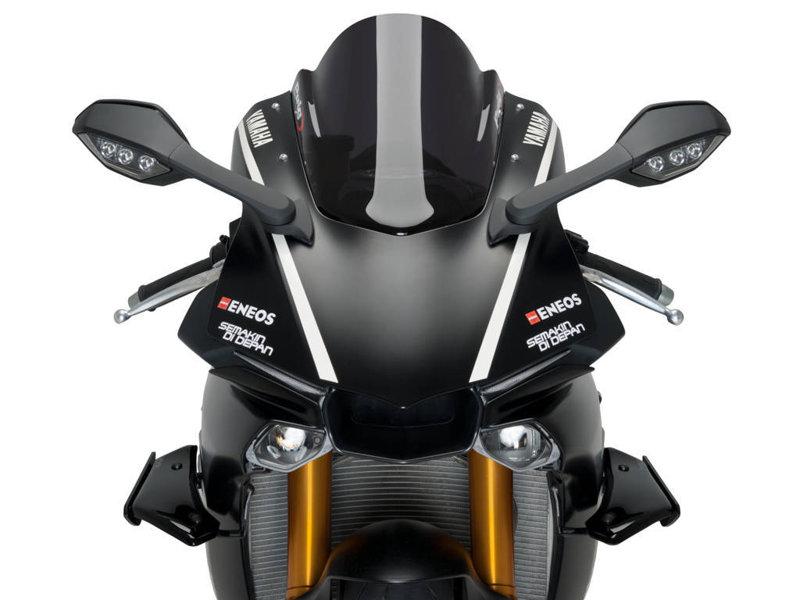 Puig Sport Downforce Spoilers For Yamaha YZF R1 2015-2019 - Black