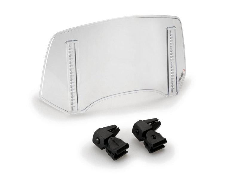 Puig Adjustable Clip-On Screen Extender 130mm x 300mm - Light Smoke