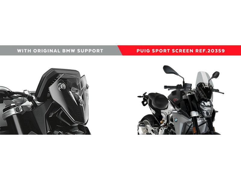 Puig New Generation Sport Screen For BMW F900 R 2020-2025 - Light Smoke