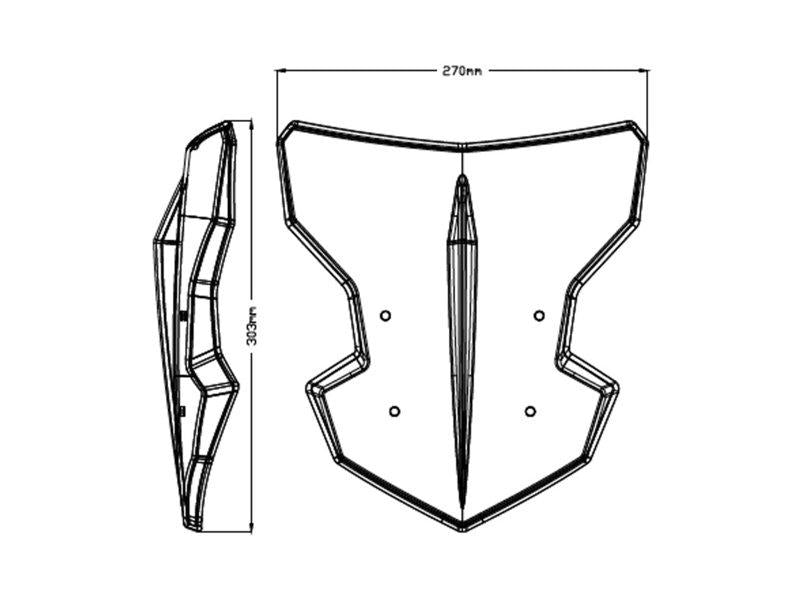 Puig Flanker Screen For Voge 500R 2021-2024 - Light Smoke