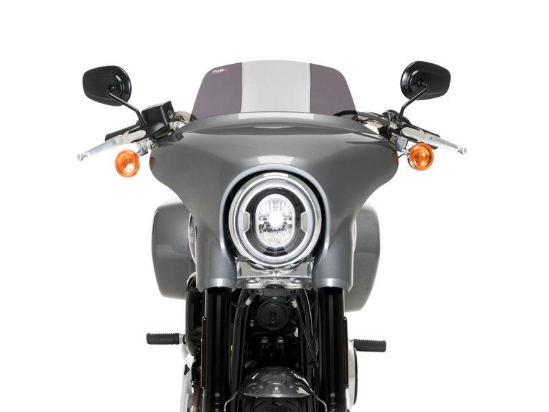 Puig Batwing Sports Screen For Harley Davidson Softail Sport Glide FLSB 2018-2024 - Dark Smoke