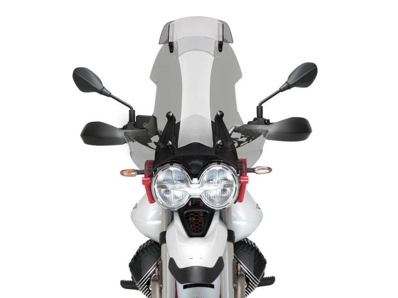 Puig Touring Screen With Extender For Moto Guzzi V85 Evocative Graphics 2021-2023 - Clear