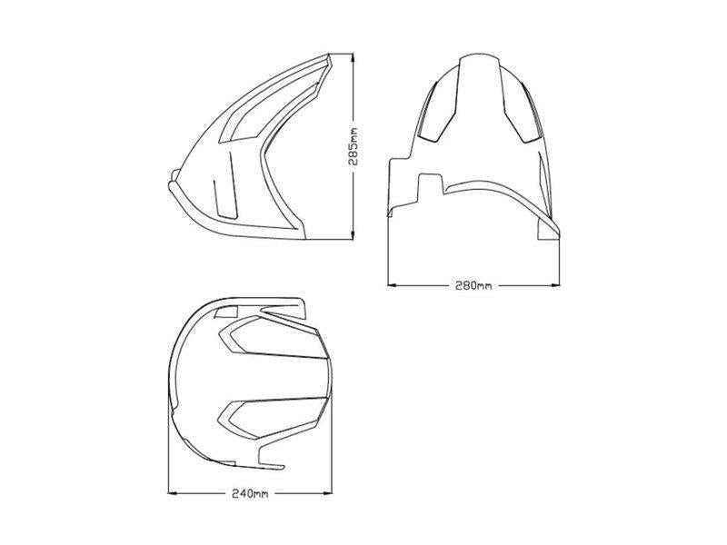 Puig Hugger For Yamaha XT 1200 Z Super Tenere 2010-2020 - Matt Black