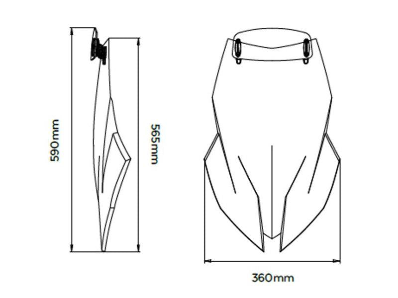 Puig Touring Screen With Extender For BMW F900 XR 2020-2025 - Light Smoke