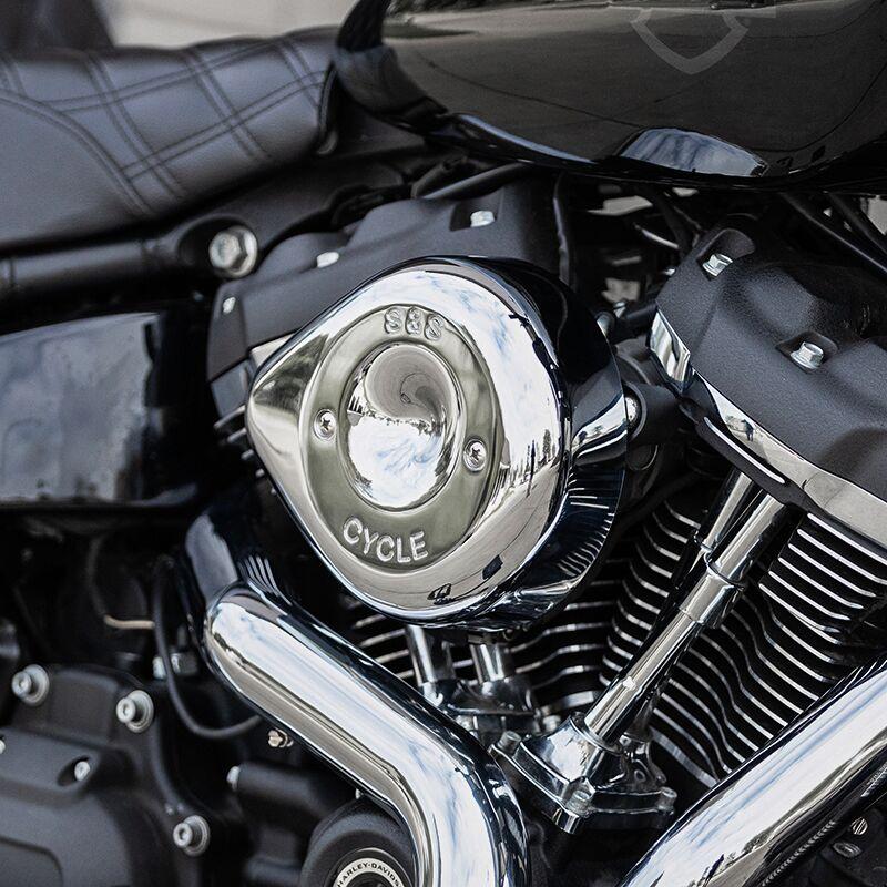 S&S Cycle Stealth Teardrop Air Cleaner Cover For Harley Davidson FLDE 1750 2018-2020 - Chrome