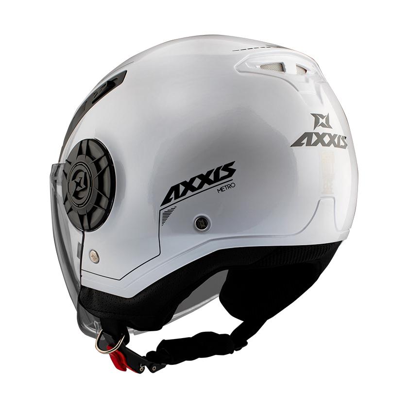 Axxis Metro Solid A0 Gloss Pearl White Helmet