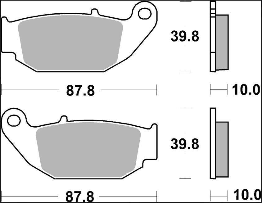 Brembo CC Prime Carbon Ceramic Brake Pads For Honda CB 125 R ABS Neo Sports Cafe 2018-2024 Rear