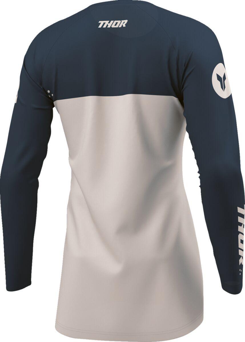 Thor Womens Ridemode Menace Jersey - Light Grey/Midnight Blue
