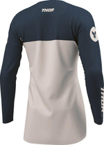 Thor Womens Ridemode Menace Jersey - Light Grey/Midnight Blue