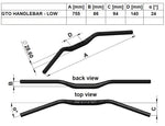 Gilles GT Oversize Low Handlebar For KTM Adventure 790 R 2019-2020 - Gold