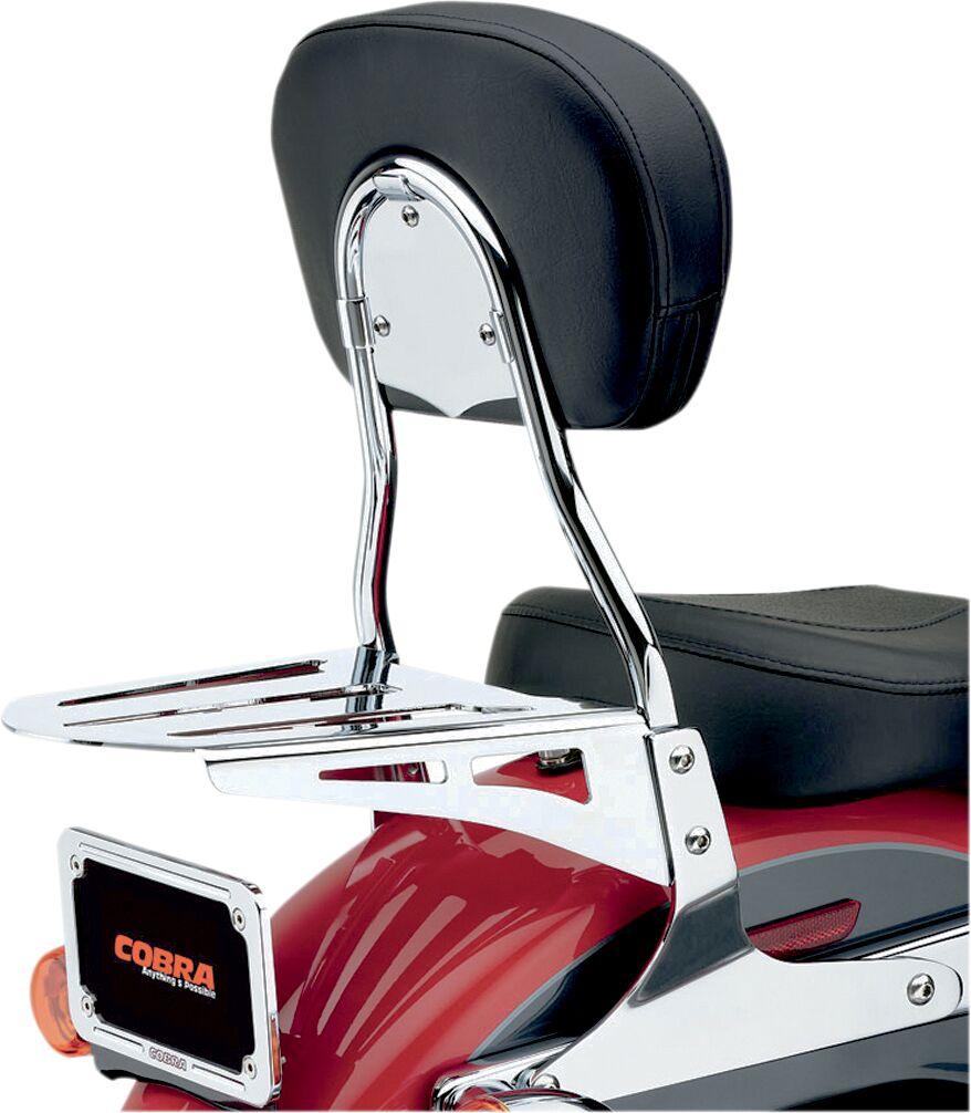 Cobra Round Sissy Bar For Harley Davidson FLSTF 1450 2000-2006 - Chrome