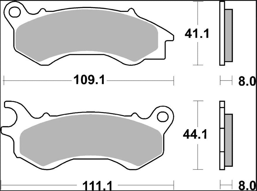 Brembo Carbon Ceramic Prime Line Brake Pads For SWM Ace Of Spades 125 CBS 2020 Front