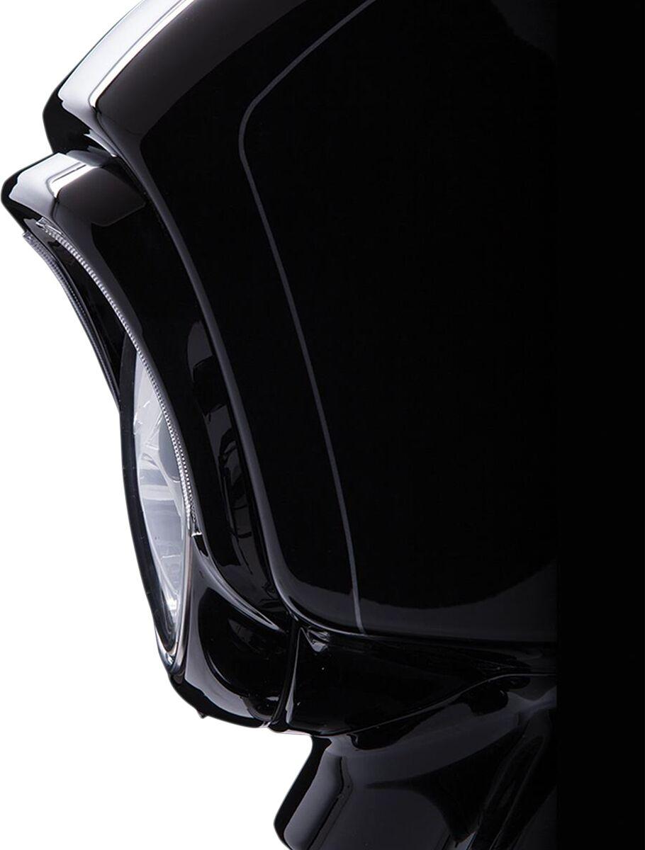 Ciro Fang Headlight Bezels For Harley Davidson FLH 1868 ABS 2021 Black Clear
