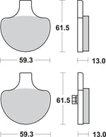 SBS Sintered Metal Front Brake Pads For Harley Davidson FLHS 1340 1990