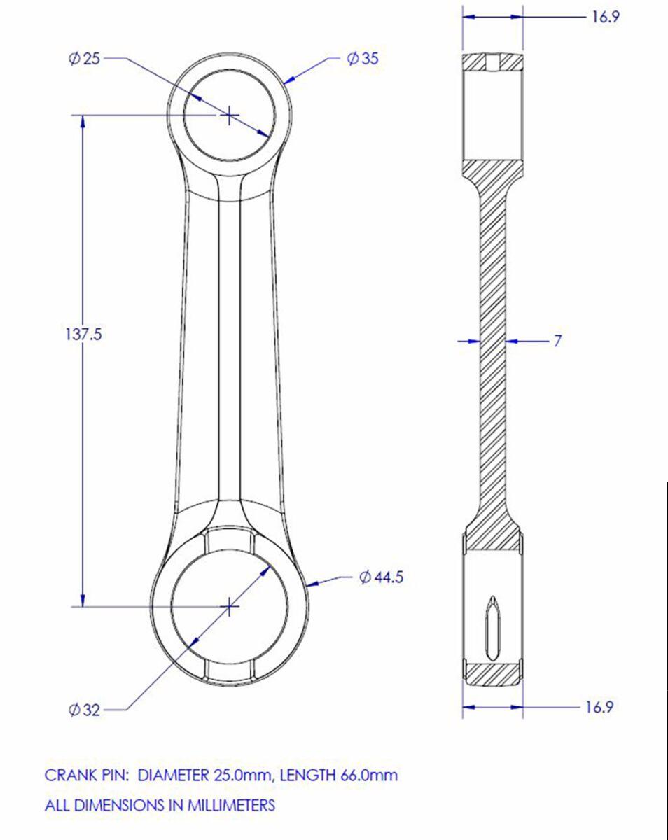 Vintco Connecting Rod Kit For KTM MX 495 1981