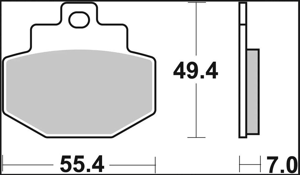 Brembo XS Prime Sintered Brake Pads For Benelli Adiva 125 2001-2005 Rear