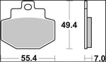 Brembo XS Prime Sintered Brake Pads For Benelli Adiva 125 2001-2005 Rear