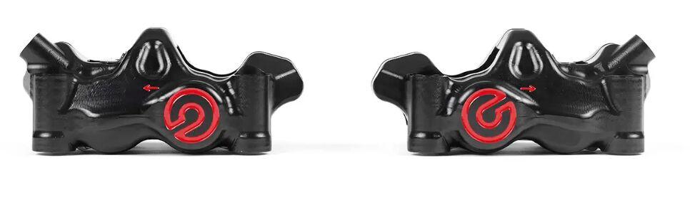 Brembo 484 Cafe Racer Upgrade Brake Caliper Kit For Ducati 1098 2007-2008 Fits Front Left And Right - Black/Red