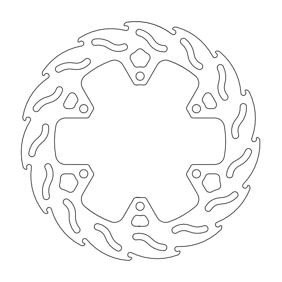 Moto Master Flame Series Rear Brake Disc For Ducati Scrambler 803 2015-2023 - Rear