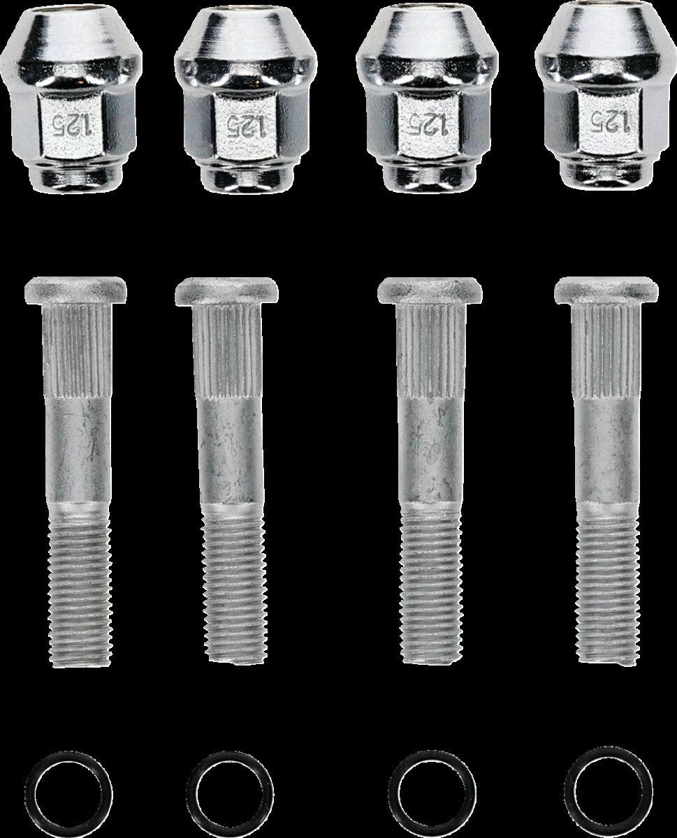 Moose Racing Wheel Stud/Nut Kit For Suzuki LT-A 400 ASI 4X4 2020-2024 Rear - Silver