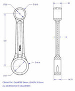Vintco Connecting Rod Kit For Honda FL 250 1977-1984