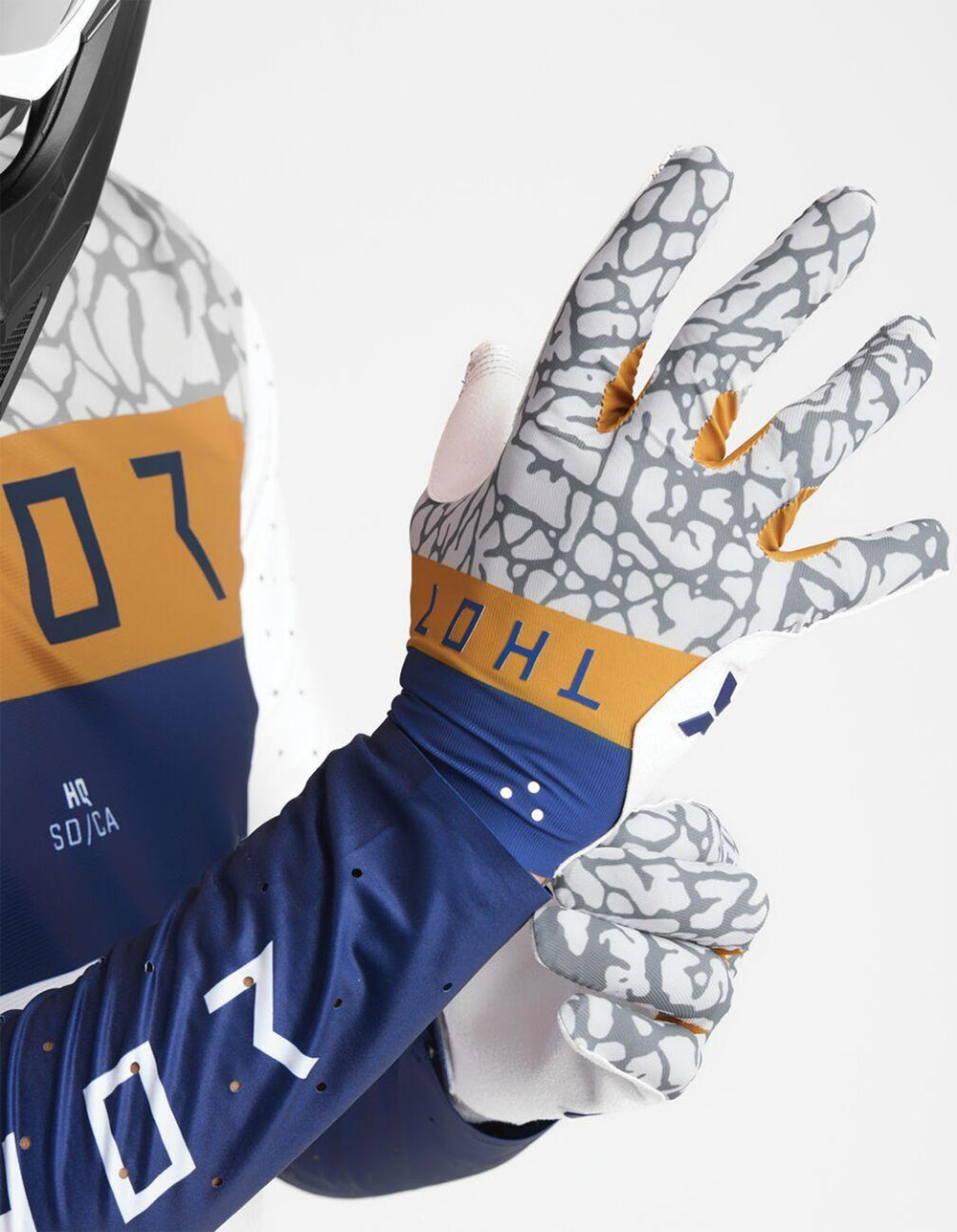 Thor Sportmode Bravo Gloves - Copper/Grey/Navy/White