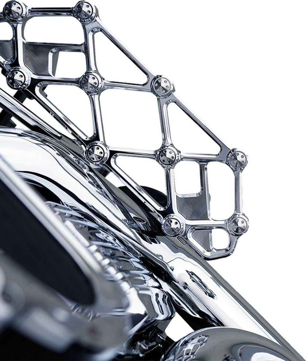 Arlen Ness Diamond Rider Floorboards For Harley Davidson FLD 1690 2012-2013 - Chrome