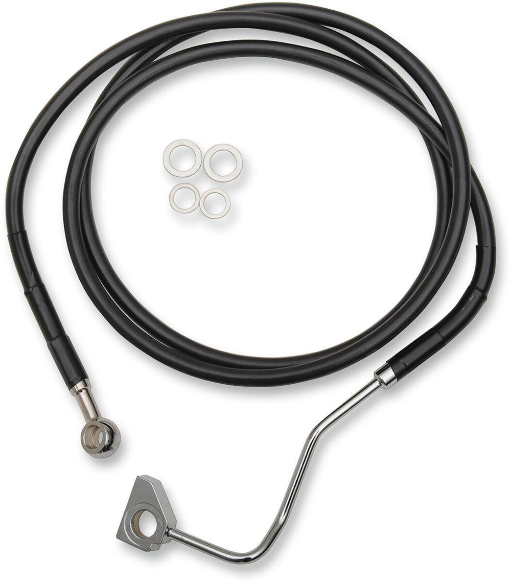 Drag Specialties Stainless Steel Brake Hose Kit For Harley Davidson FLHR 1690 2016 Front Upper - Black