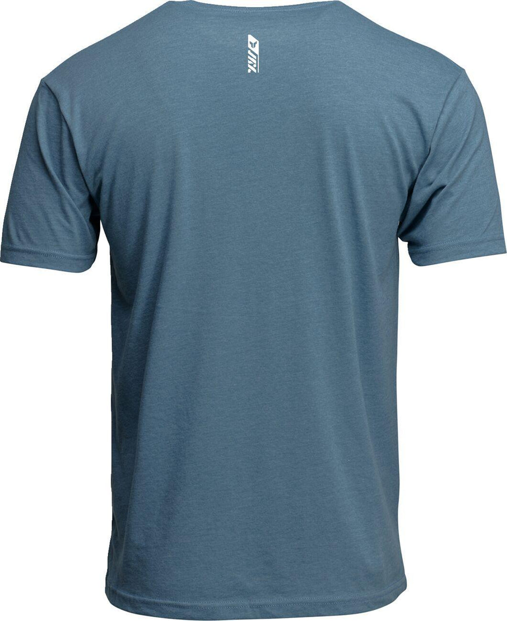 Thor Mens Adult Trax T-Shirt - Heather Slate Blue White