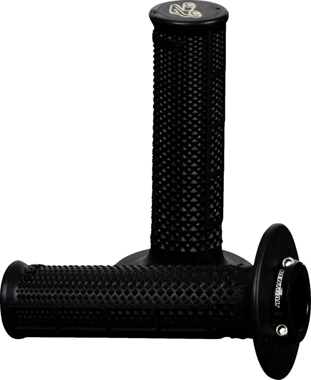 Renthal MX R-Works Tapered Lock-On Grips For Honda CRF250R 2023-2024 - Black/Grey
