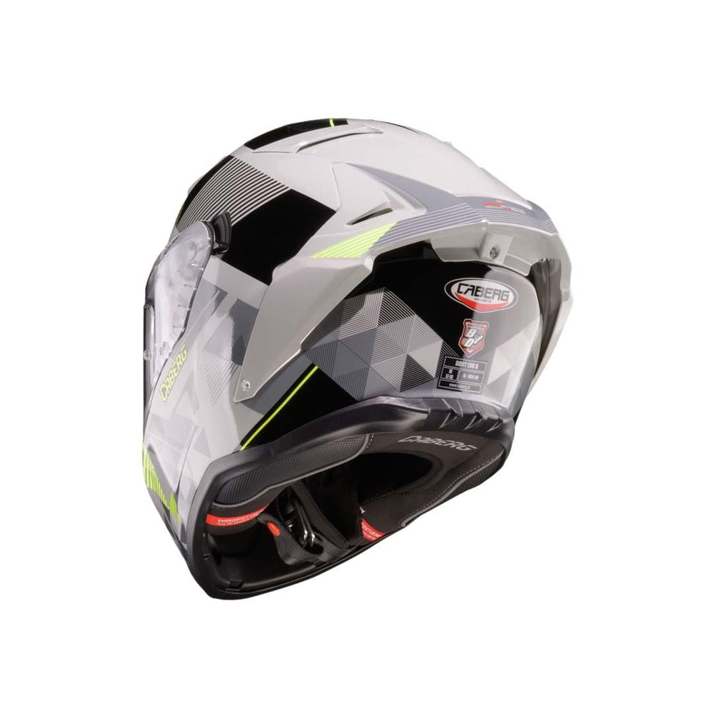 Caberg Drift Evo II Full Face Motorcycle Helmet - Prism Grey/Black/Yellow Fluo