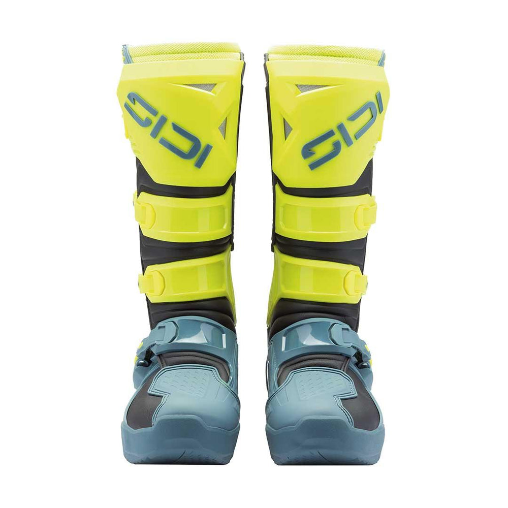 Sidi Crosscore Motocross Boots - Petrol/Fluro Yellow