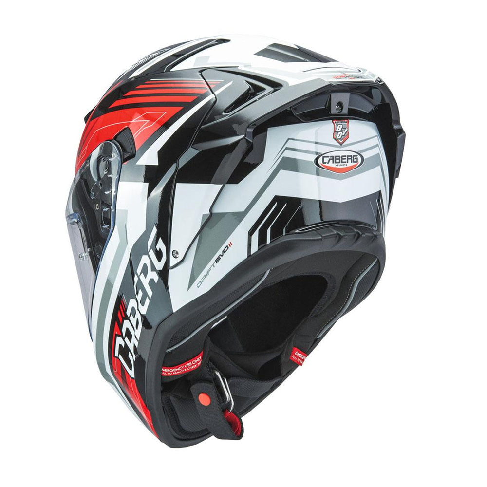 Caberg Drift Evo II Jarama Black White Red Full Face Motorcycle Helmet