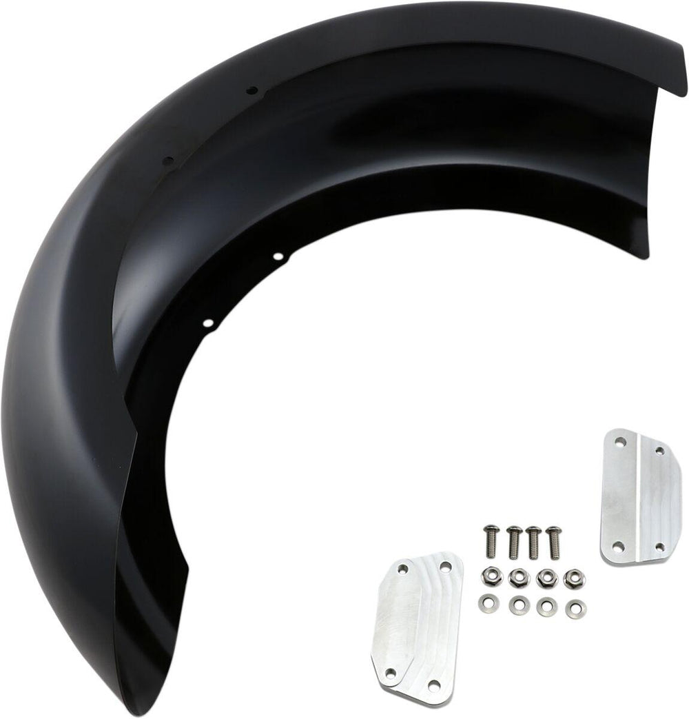 Klock Werks Hugger Front Fender With Mounting Blocks For Harley Davidson FLFB1750 2018-2020 45.7 cm (18") - Black