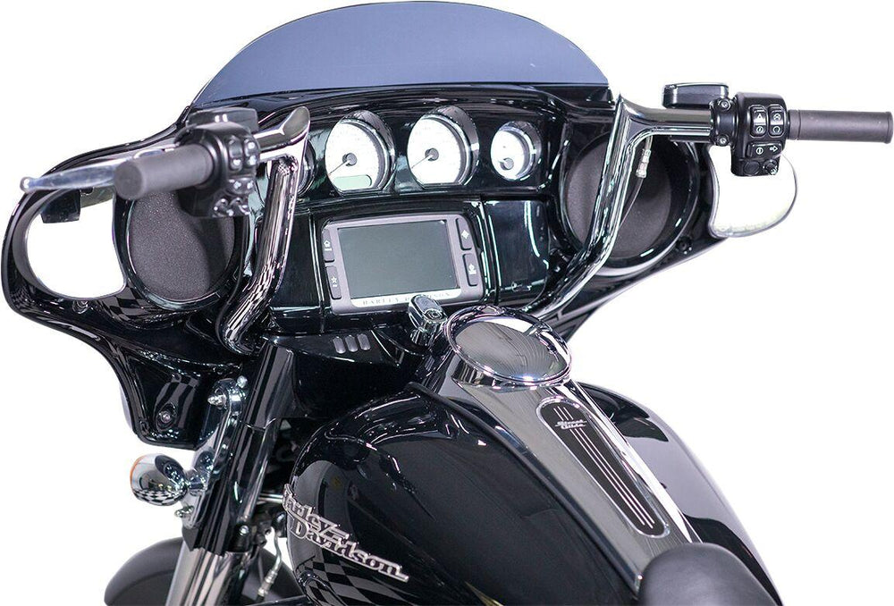 Fat Baggers Inc. 1-1 4" EZ Install Pointed Top Handlebar For Harley Davidson FLH 1868 2021 30.5 cm (12") - Chrome
