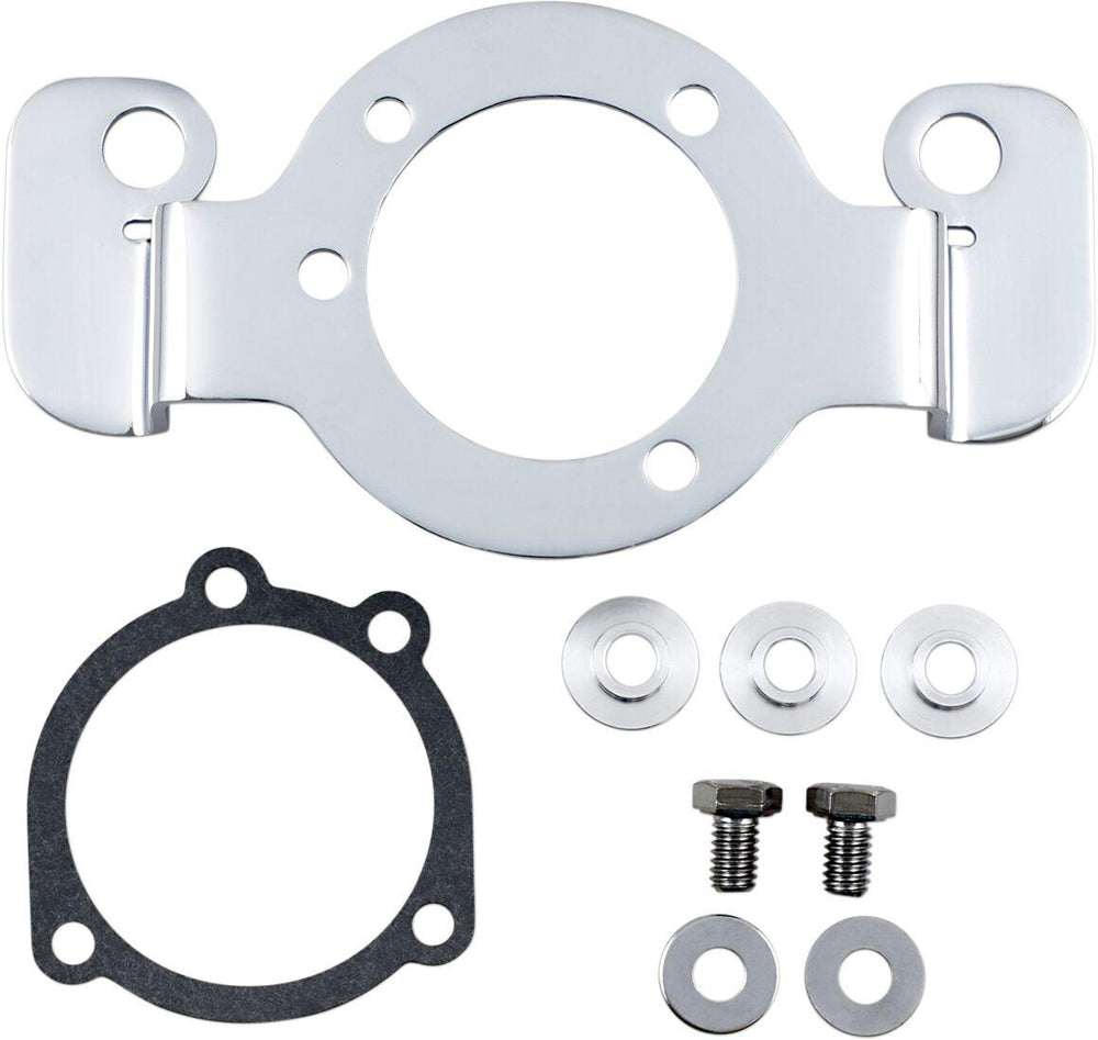 Drag Specialties Air Cleaner Support Bracket Kit For Harley Davidson XL 1200 C 1996-2006 - Chrome Grey