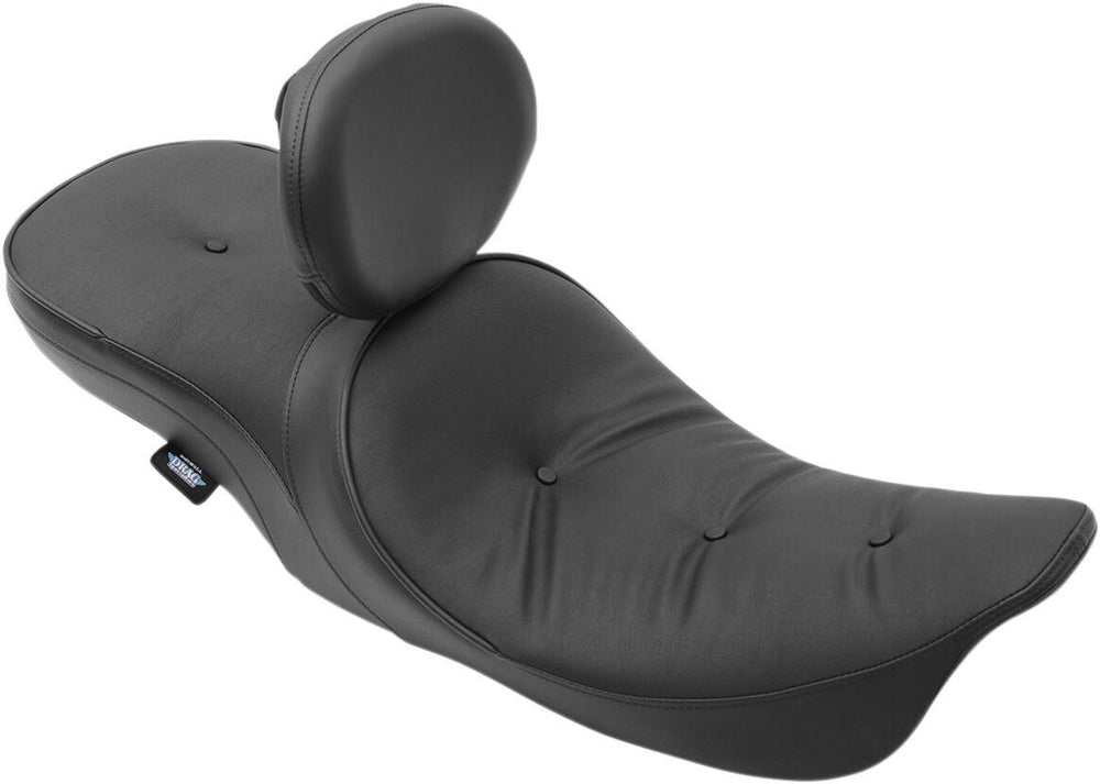 Drag Specialties Low Profile Pillow Touring Seat For Harley Davidson FLHR 1340 1997-1998 - Black
