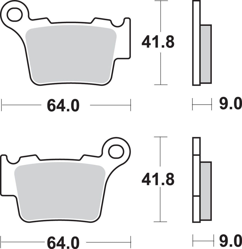 SBS SI Sintered Rear Brake Pads For Husqvarna CR125 2005-2013