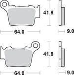 SBS SI Sintered Rear Brake Pads For Husqvarna CR125 2005-2013