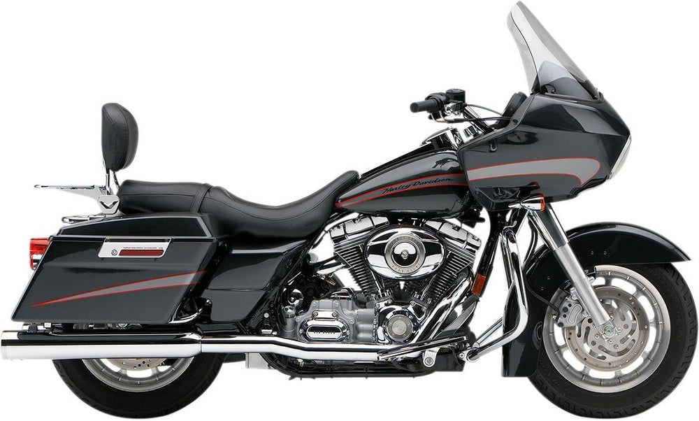 Cobra True Dual Header Pipes For Harley Davidson FLHR 1340 1995-1998 - Chrome